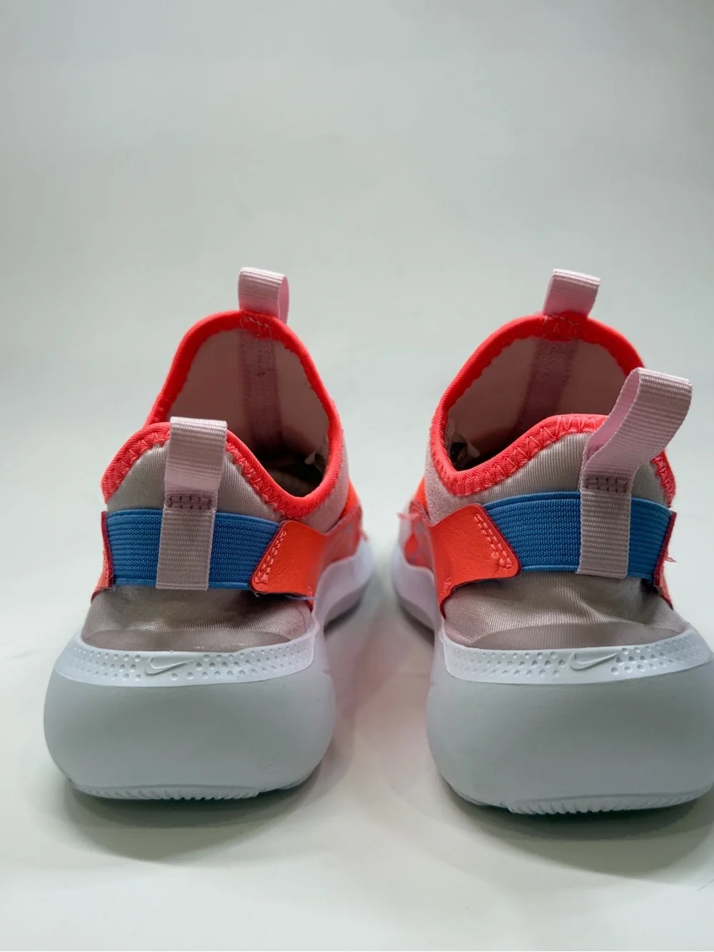 Nike Kids Slip-On Sneakers in Pink, Coral & Blue